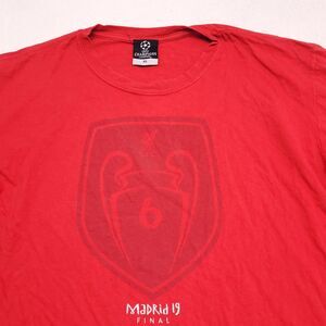 UEFA Champions League Madrid 19 Final Casual T Shirt Adult Mens Size XL Red
